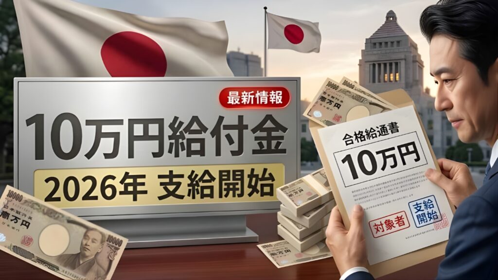 日本の10万円現金給付2026最新｜対象者・申請方法・支給日はいつ？